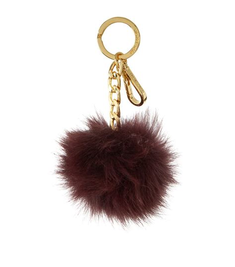 michael kors large fur keychain|Michael Kors key pouch.